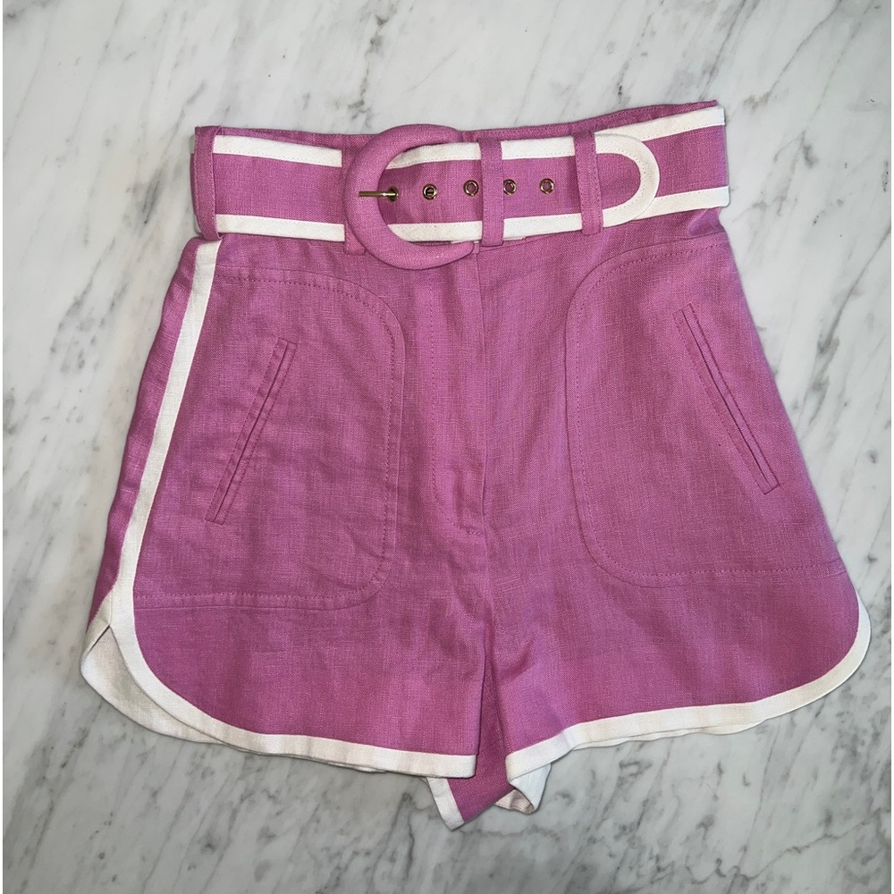 Zimmermann Pink High Waist Shorts